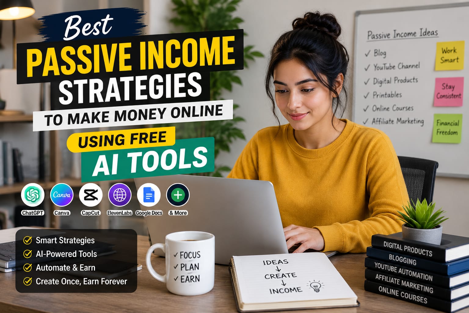 Best Passive Income Strategies to Make Money Online Using Free AI Tools